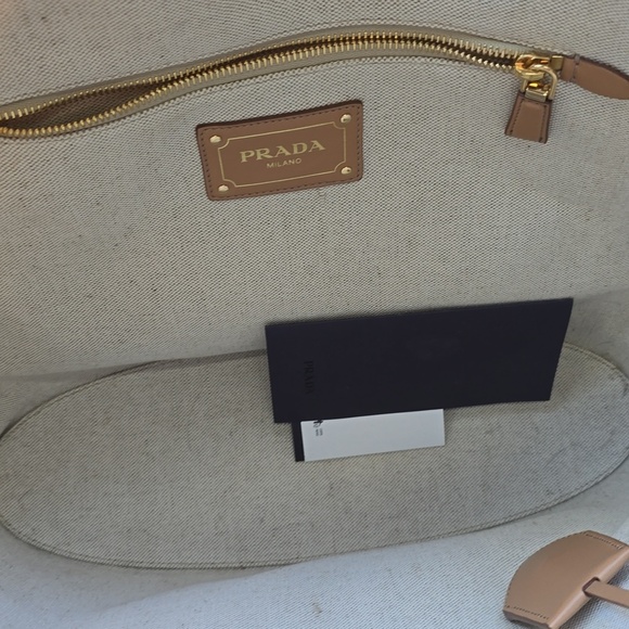 Prada Cream and Tan Tote Large Bag - Picture 12 of 12